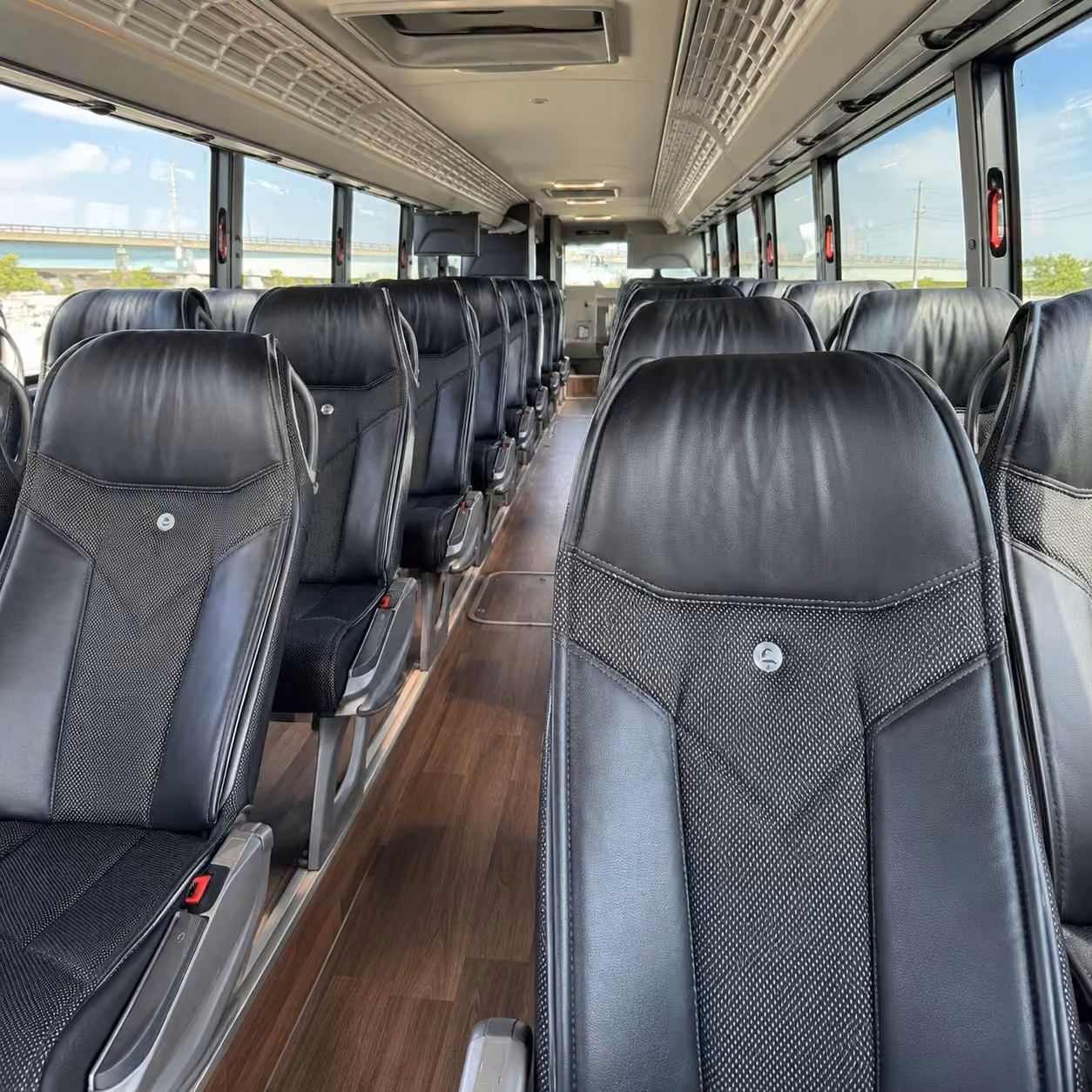 40 56 passenger charter bus interior
